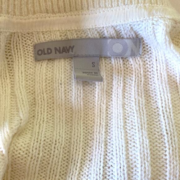 Old Navy Cable Knit Sweater Small Winter White Cream - Picture 4 of 4